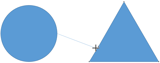 New point (vertex) added to the triangle functions as an anchor point