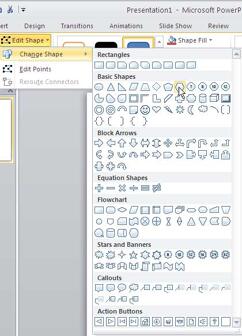 Learn PowerPoint 2010: Change One Shape To Another