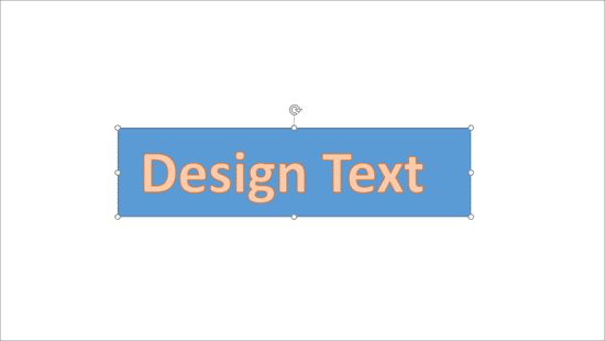 Text Box above Rectangle shape