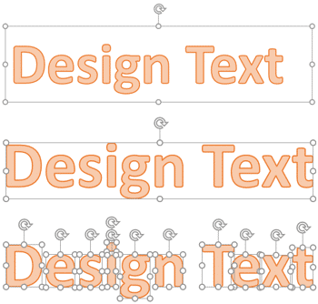 Convert Text to Shapes by Fragmenting in PowerPoint 2016 for Windows