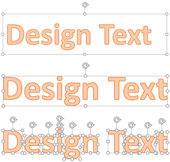 Intersect or Fragment your text to make shapes Intersect or Fragment your text to make shapes