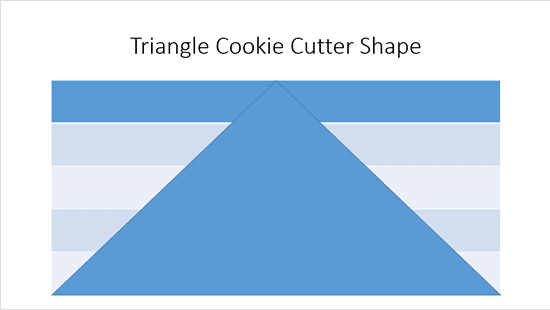Triangle placed on the table Triangle placed on the table