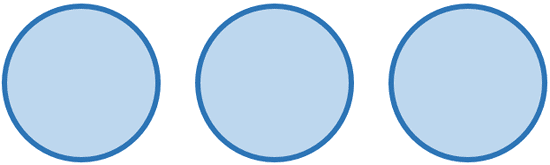 Circles with thick outlines