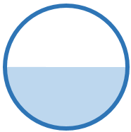 Half circle created using a semi-circle and circle