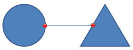 Connector connecting a circle and a triangle Connector connecting a circle and a triangle