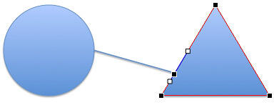New point added to the outline of the triangle New point added to the outline of the triangle