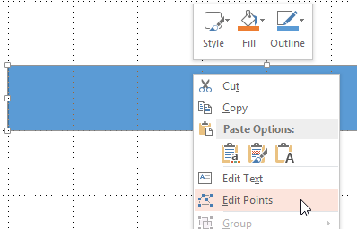 Edit Points option within right-click context menu Edit Points option within right-click context menu