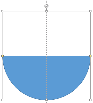 Semi-circle drawn using Pie shape