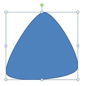 A closed shape drawn with curve