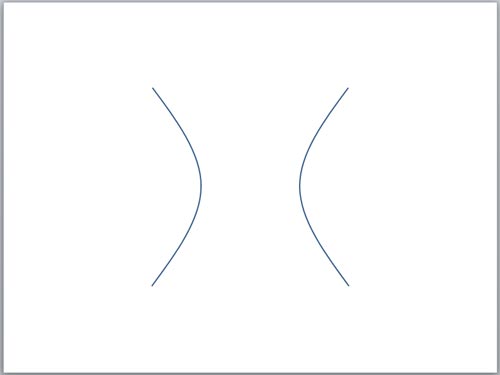 Hyperbola is drawn in PowerPoint