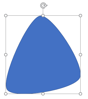 A closed shape drawn with the Curve tool