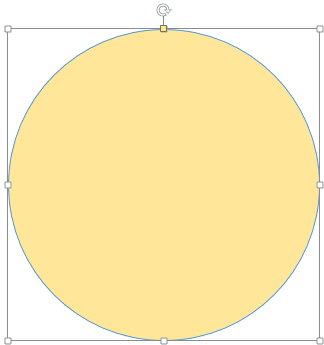 Circle created using Arc shape