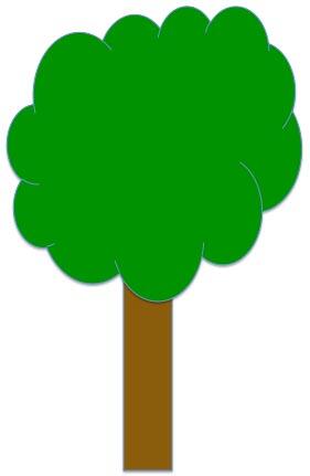Fill colors of the shapes changed to match a tree Fill colors of the shapes changed to match a tree