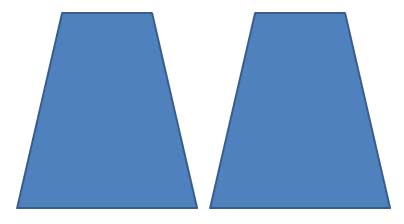 Duplicated trapezoid shape, moved towards the right of the original Duplicated trapezoid shape, moved towards the right of the original