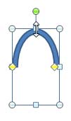 Block Arc is resized to match the handle of a shopping bag Block Arc is resized to match the handle of a shopping bag