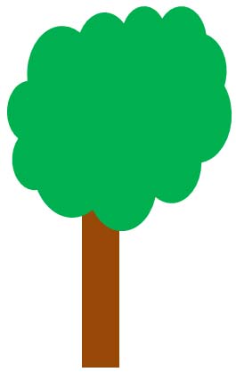 Tree drawing is ready after removing outlines