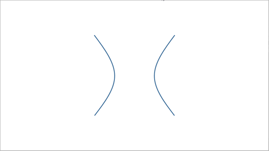 Hyperbola drawn in PowerPoint