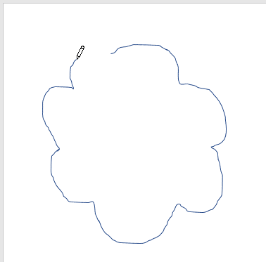 Drawing with scribble line tool