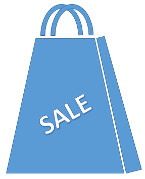 Shopping bag drawn using basic PowerPoint shapes