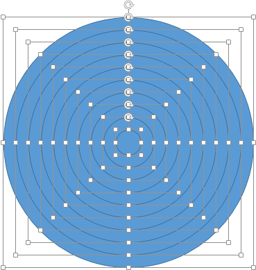 All the circle shapes aligned