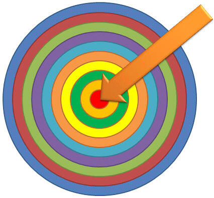 Target with arrow shape added