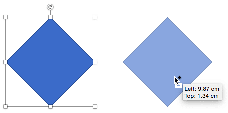Shape copied at 0°