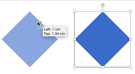 Shape copied at 180°