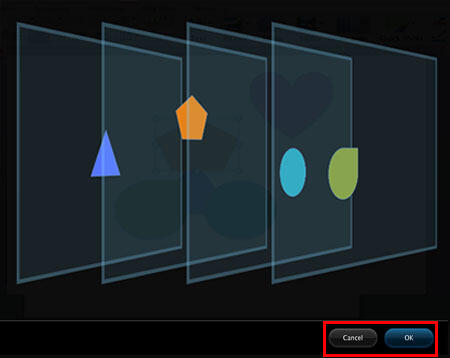 Shapes overlapping the selection displayed within the Dynamic Reorder view