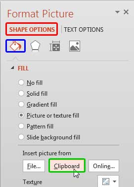 Format Picture Task Pane