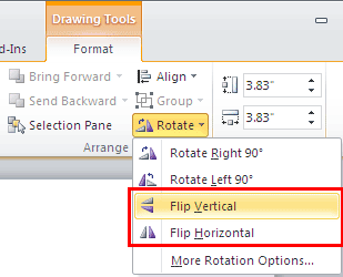 Flip options under Rotate gallery