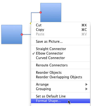 Format Shape option within contextual menu Format Shape option within contextual menu