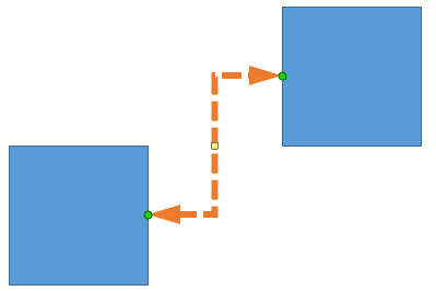 Formatting applied to the connector Formatting applied to the connector