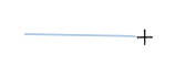 Drawing a straight line with the Freeform tool Drawing a straight line with the Freeform tool