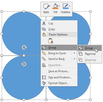 Group, Ungroup, and Regroup Shapes in PowerPoint 2016 for Windows