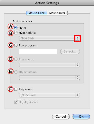 insert a hyperlink in powerpoint 2011 for mac