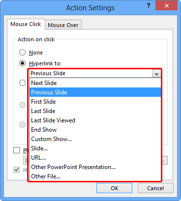 Hyperlinks For Action Buttons In Powerpoint 13 For Windows