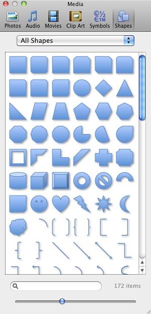 Shapes tab within Media Browser Shapes tab within Media Browser