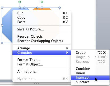 combine shape in powerpoint 2011 for mac