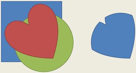 Sample showing the use of the Shape Intersect command