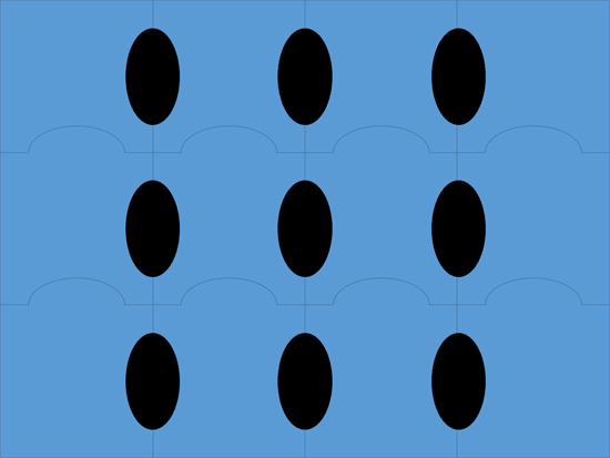Result of all 8 Oval united to and Square shapes