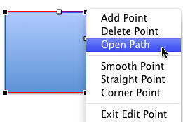 Open Path option selected