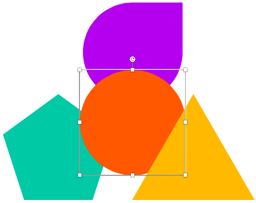 Oval shape moved one step back