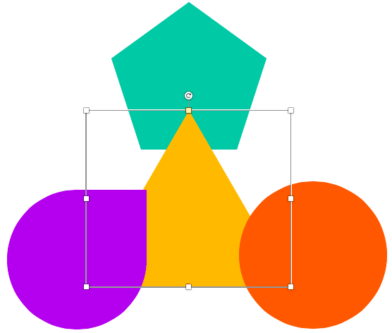Triangle shape moved one layer up Triangle shape moved one layer up