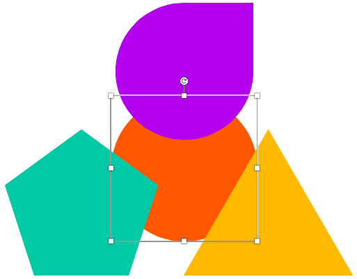 Oval moved behind all the shapes Oval moved behind all the shapes