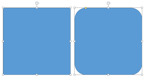 Shapes have several handles Shapes have several handles