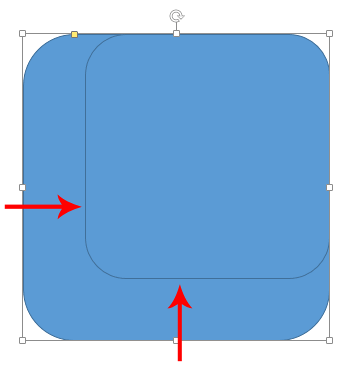 Shift drag to maintain the width:height proportion while resizing a shape