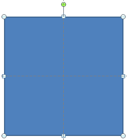 Shapes have several handles, and green rotation handle Shapes have several handles, and green rotation handle