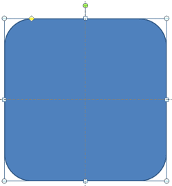 Shapes have several handles, and green rotation handle Shapes have several handles, and green rotation handle