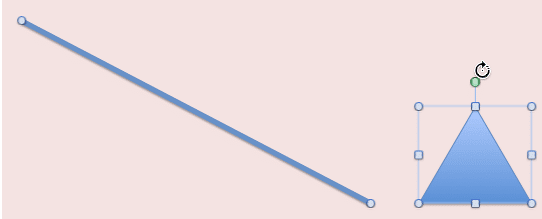 An open line shape doesn't have a rotation handle