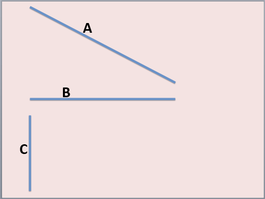 Diagonal line and its copies rotated horizontally and vertically